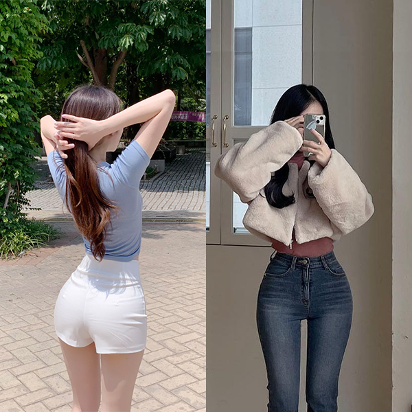 허리는 얇고 힙은 크다는 모델 허리는 얇고 힙은 크다는 모델