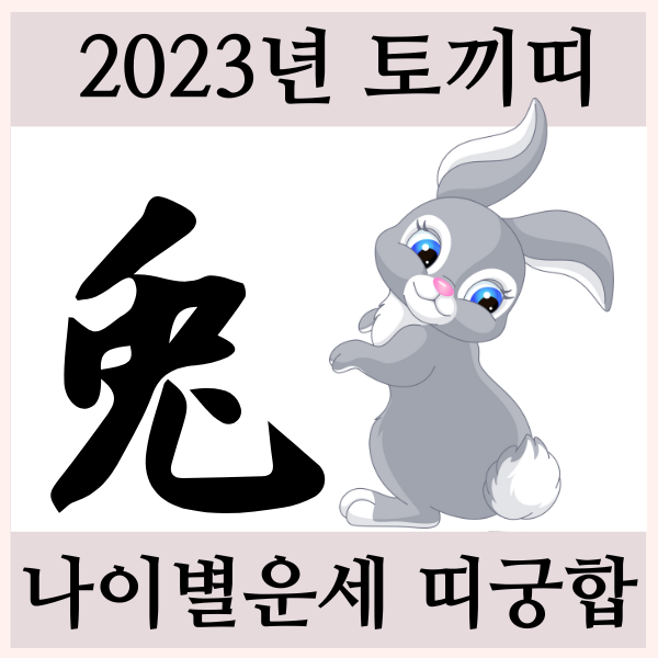 23년 토끼띠 운세 성격 나이 궁합 알아보니 대박