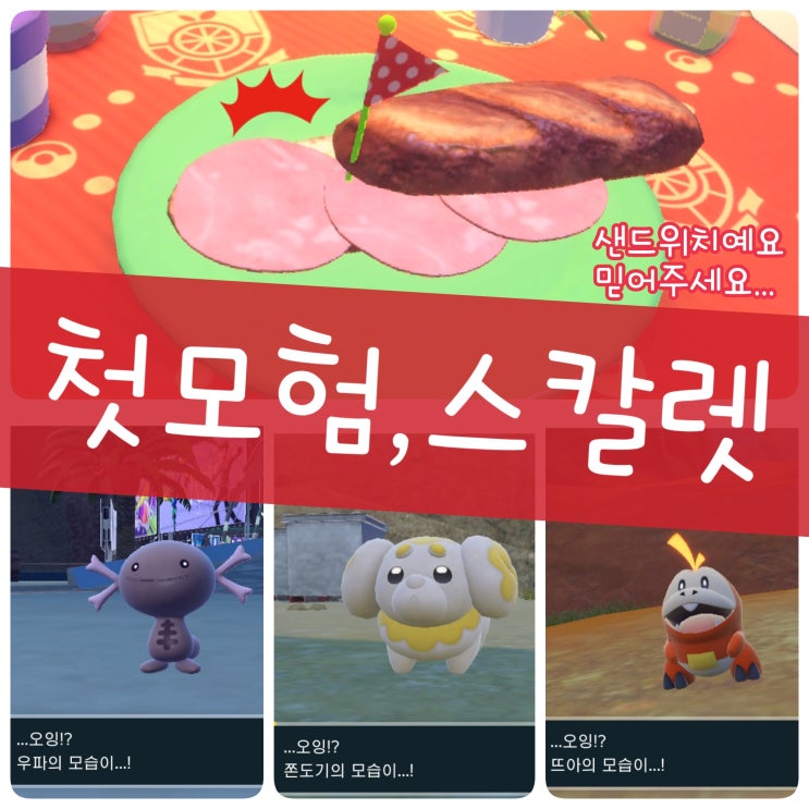  포켓몬스터 스칼렛 바이올렛 스타팅 뜨아거 나오하 진화 후기