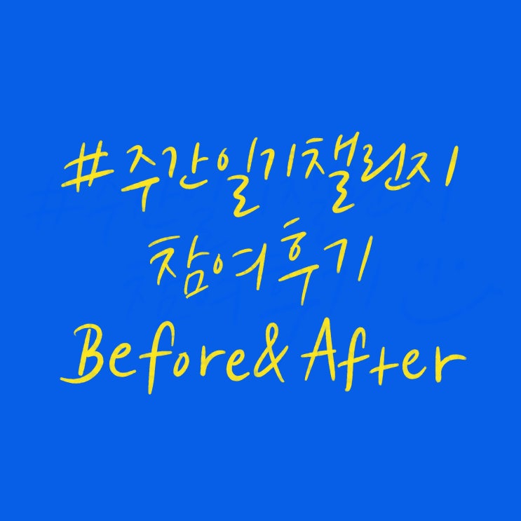  일기에 진심인 사람이 쓰는 주간일기챌린지 참여후기