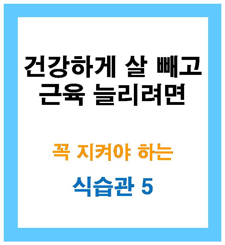  건강하게 살 빼고 근육 늘리려면…꼭 지켜야 하는 식습관 5