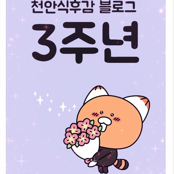 천안식후감 블로그 3주년 / 슬쌍디아빠