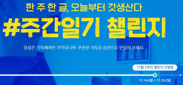  주간일기 챌린지 : 11월 2주차