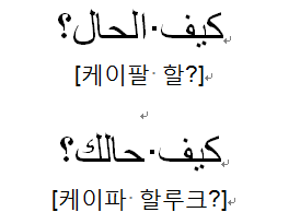  [아랍어 인사6] 안부 표현 당신은 잘 지내십니까?