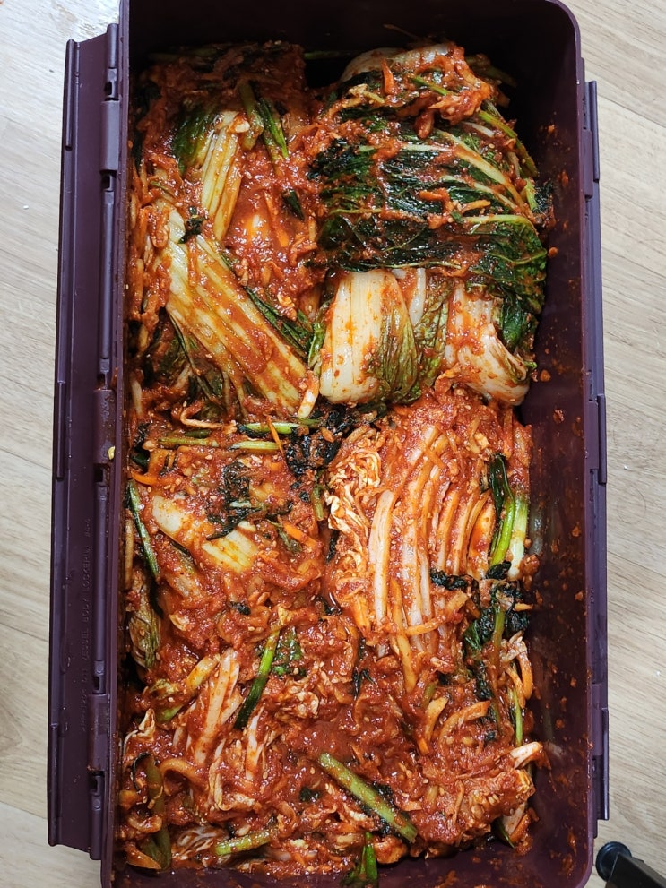  셋의 합작품 김장하기 완료
