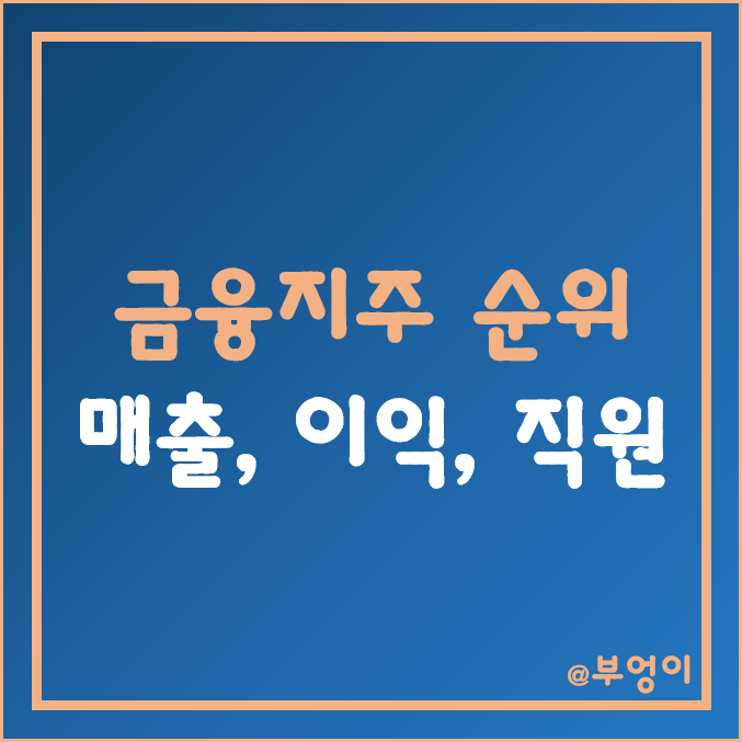 국내 금융지주 회사 순위 및 종류 (매출액, 영업이익, 당기순이익, 자본금, 자본잉여금, 직원수 등) - JB금융지주