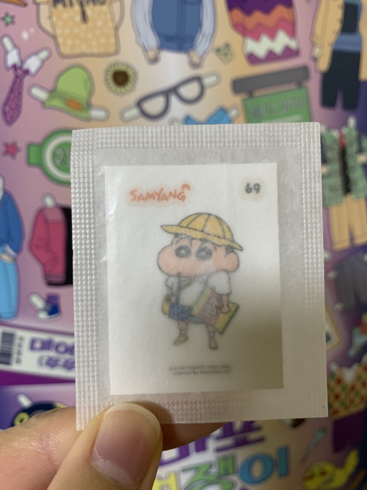  삼양 짱구 과자 띠부씰 20번, 69번