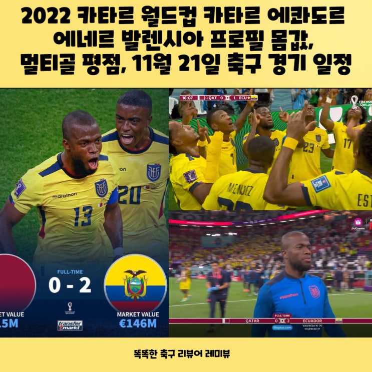 2022 카타르 월드컵 카타르 에콰도르 에네르 발렌시아 프로필 몸값, 멀티골 평점, 11월 21일 축구 경기 일정 2022 카타르 월드컵 카타르 에콰도르 에네르 발렌시아 프로필 몸값, 멀티골 평점, 11월 21일 축구 경기 일정