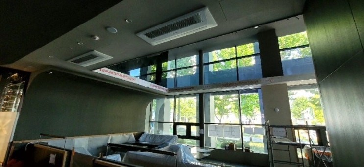  강남구 삼성동 에스타워 상가 인테리어,에어컨도색(삼성무풍에어컨도색