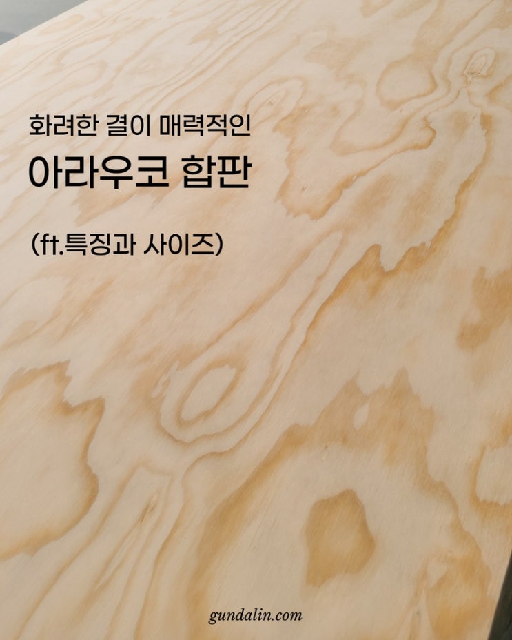  화려한 결이 매력적인, 아라우코 합판 (ft.특징과 사이즈)