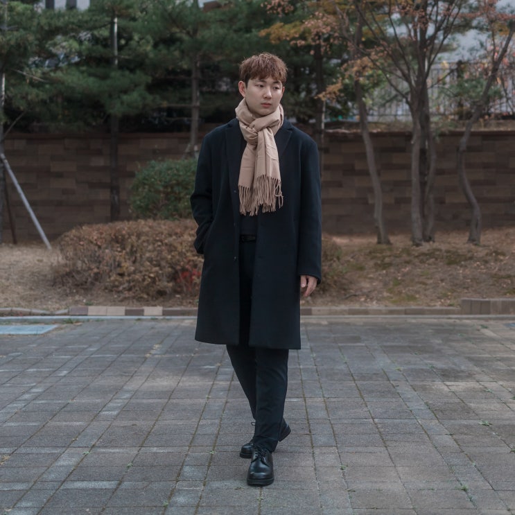  안다르 검정 슬랙스 남친룩 코디, 따뜻한 남자 겨울 바지 추천