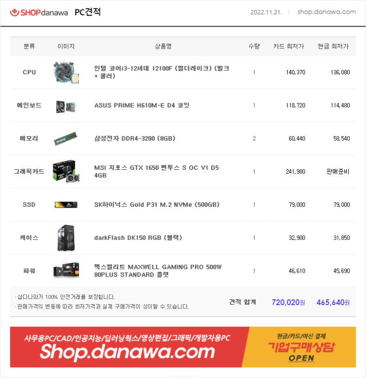 3D캐드 / 영상편집 / 학습용 / 고급사무용 모니터 작업비 현장설치 포함 100만원 이하 견적 2022.11.21