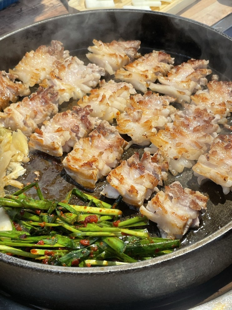  구미 인동 삼겹살 맛집, 눈꽃을나누다 내돈내산 솔직 후기