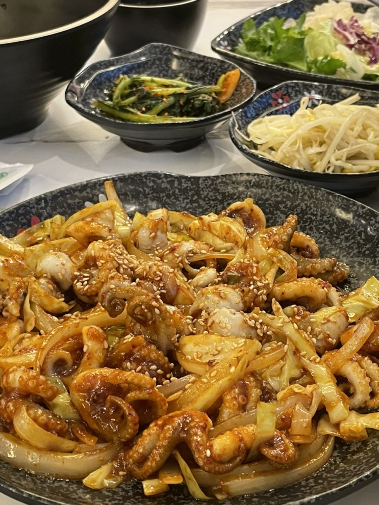  [남포동직화쭈꾸미 천안점] 비오는 날 불 맛 가득한 쭈꾸미 볶음과 막걸리