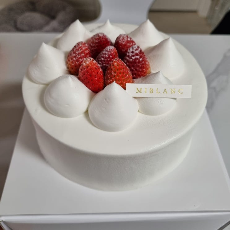  신중동역 크리스마스 케이크 추천! 미블랑 생딸기 케이크!