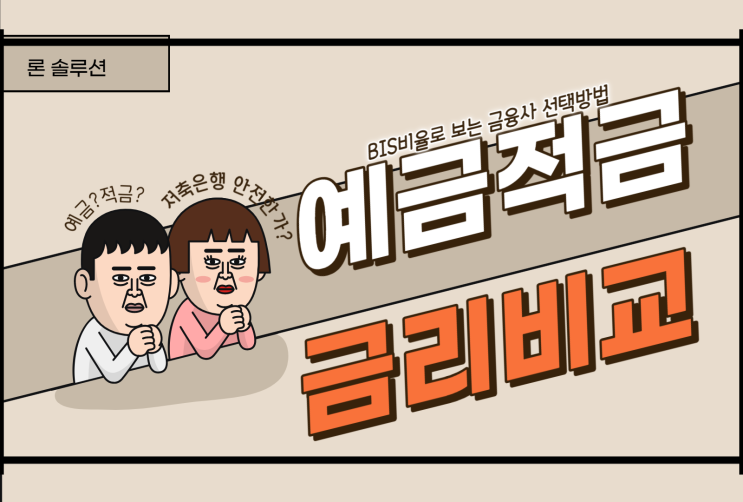  예금 적금 금리비교 BIS비율 조회방법 금융사 선택하기