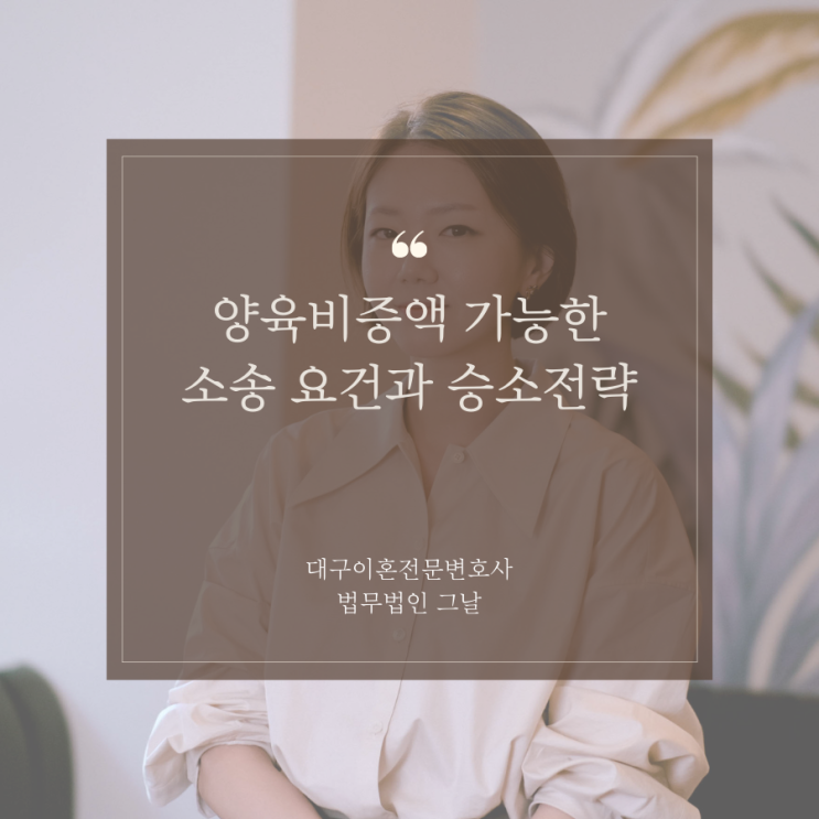  양육비변경 양육비증액청구 소송요건과 승소전략