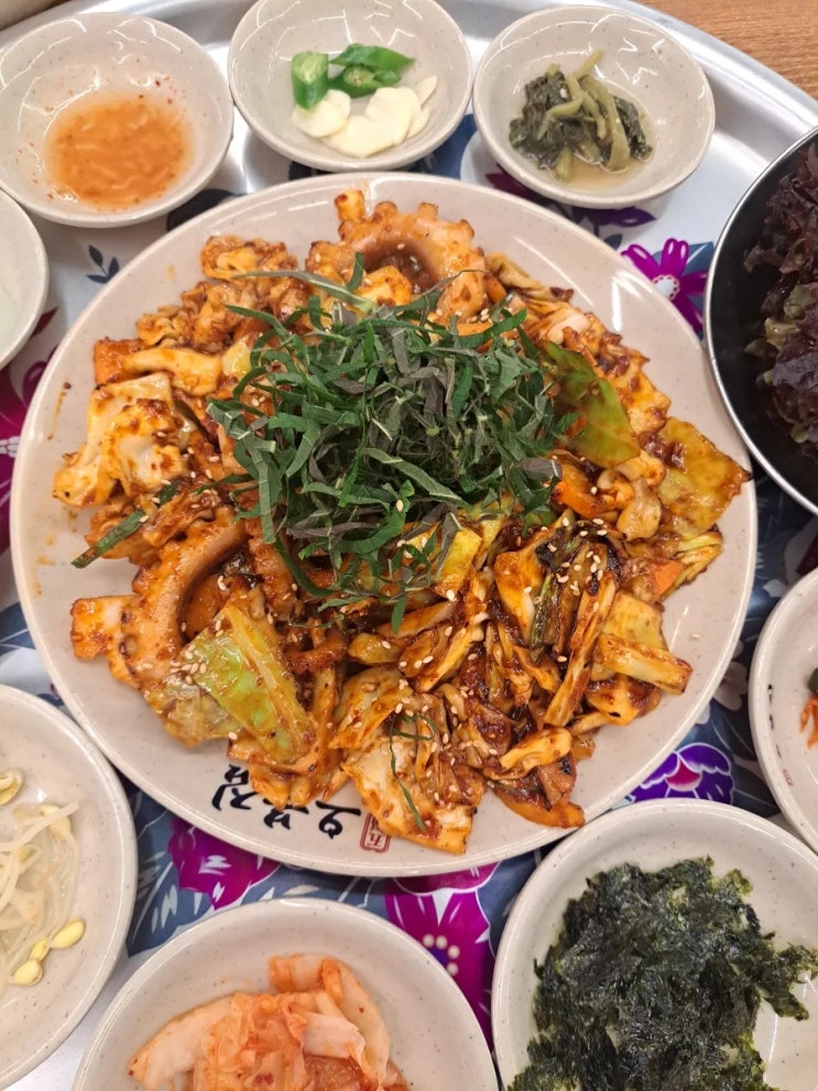 신중동 한식, 부천 현백 맛집 오봉집 중동 현대점에서 직화 낙지볶음과 막국수