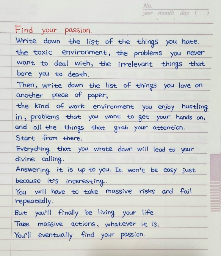  Find your passion