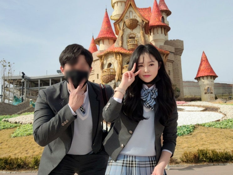  감성교복 롯데월드 부산 교복대여 총정리/가격, 포토존, 주차