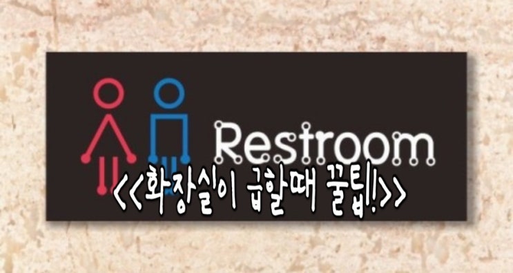 [꿀팁] 혼자만 아세요! 길 가다가 화장실 급할 때!!!