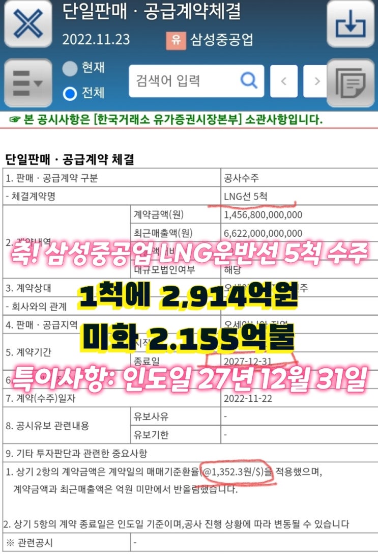 축! 삼성중공업 LNG운반선 5척 수주 축! 삼성중공업 LNG운반선 5척 수주