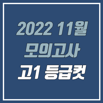 2022년 11월 고1 모의고사 등급컷 (2023학년도, 영어·한국사·통합사회·통합과학) 2022년 11월 고1 모의고사 등급컷 (2023학년도, 영어·한국사·통합사회·통합과학)