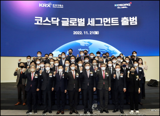  코스닥 글로벌 세그먼트 기준 및 편입 기업, 코스닥 글로벌 지수