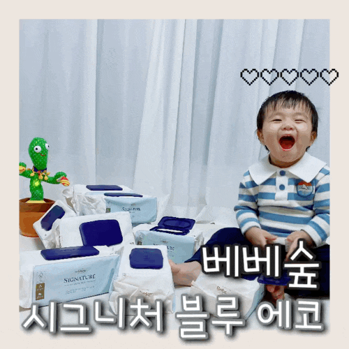  베베숲 시그니처 블루 에코 물티슈 안전한 신생아 물티슈