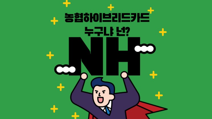  농협 하이브리드 카드? 누구냐 넌?