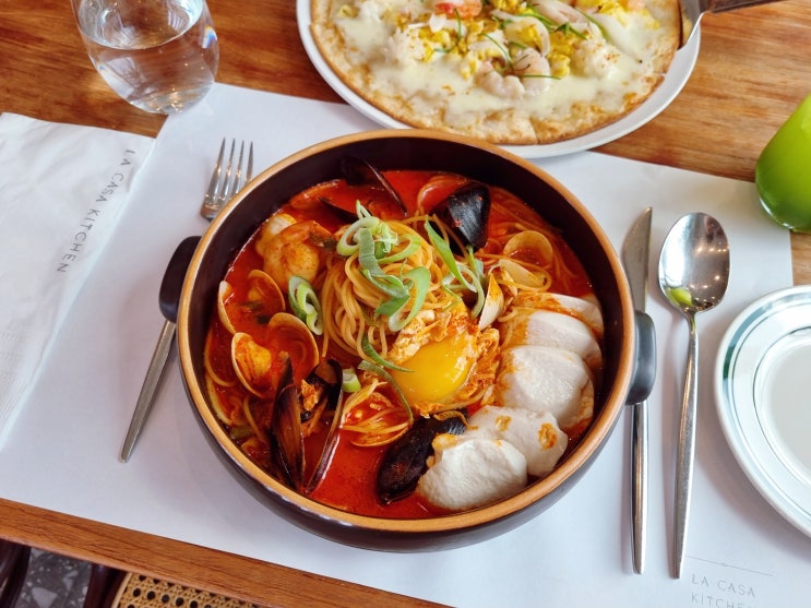  광명역 맛집 고급스러운 분위기 광명 점심 데이트 라까사키친 해산물 순두부 파스타