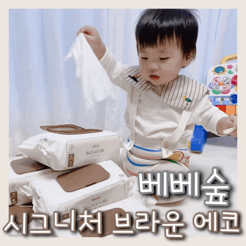 아기물티슈 1위 베베숲 시그니처 브라운 에코