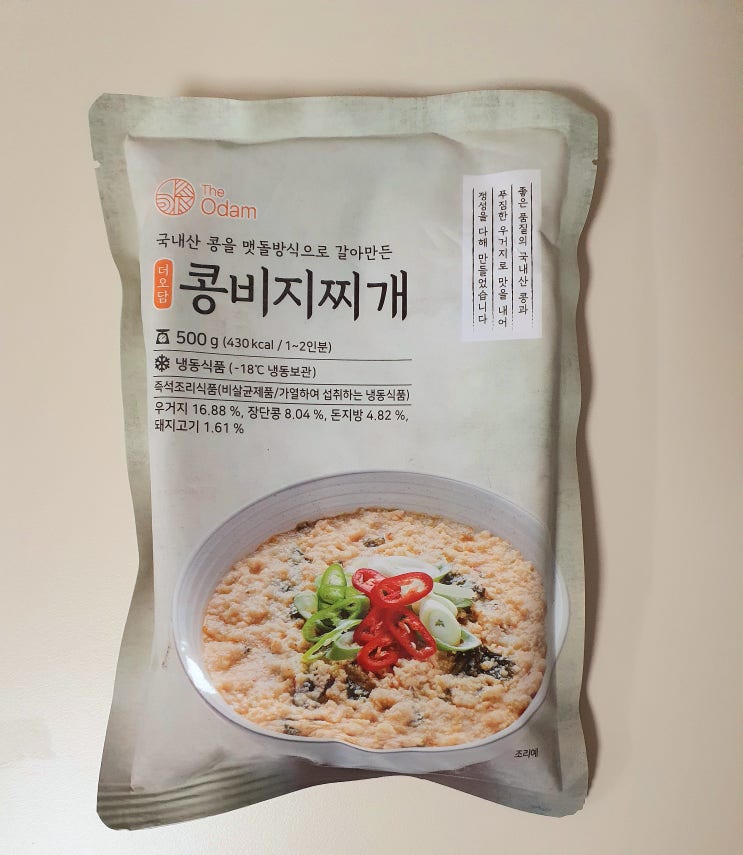 마켓컬리 더오담 콩비지찌개
