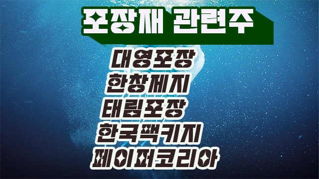 포장재 관련주, 대영포장 주가 상승 재료의 연속성 확인 대응