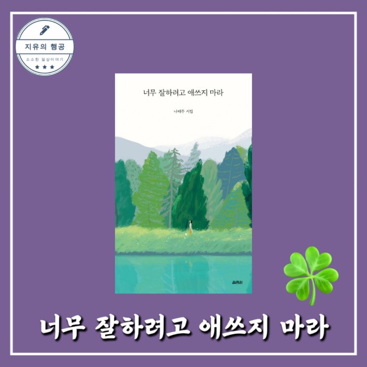  베스트셀러 시집ㅣ너무 잘하려고 애쓰지 마라 - 작가 나태주 출판사 열림원 선물하기 좋은 추천 책