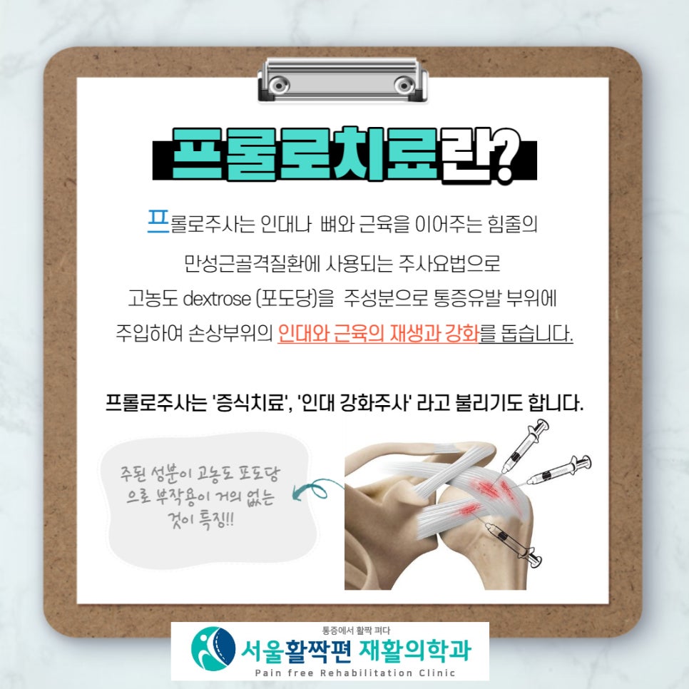 프롤로 치료! 증식치료! — 본문 그림