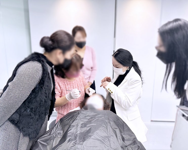  반영구화장배우기 안정제 사용법과 색소착색이 안될때