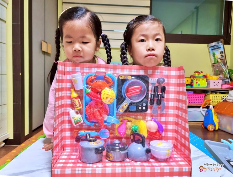  5세 여아 콩순이 요리교실 주방놀이 아기장난감 역할놀이하기