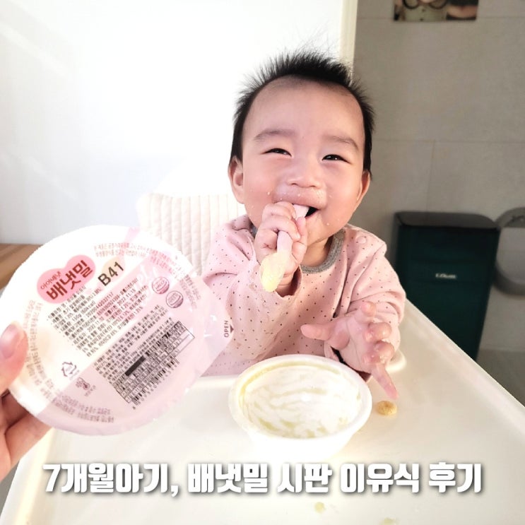  7개월 아기 배냇밀 시판 이유식 후기 (초기, 중기 비교)