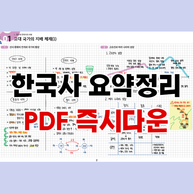 [한국사 정리] 벼락치기 가능한 수능/한능검/공무원 한국사 요약정리 필기노트 PDF 공유!