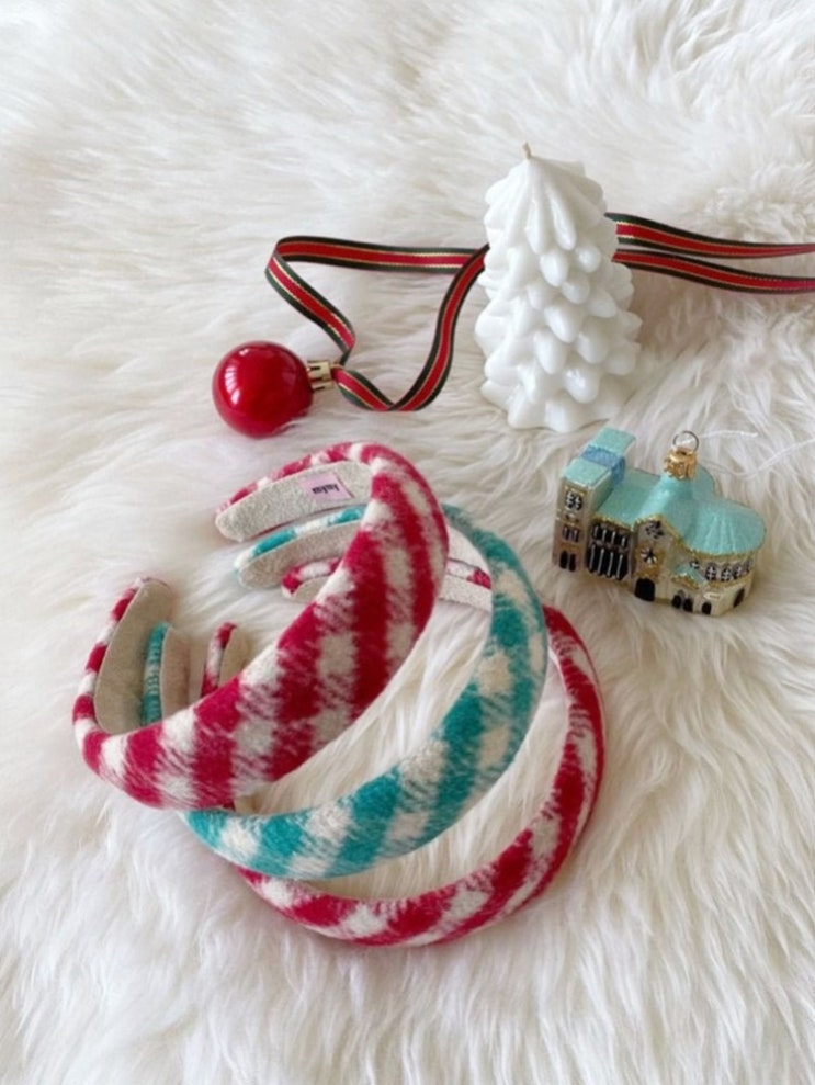  트리 헤어밴드 핸드메이드 크리스마스 윈터 머리띠