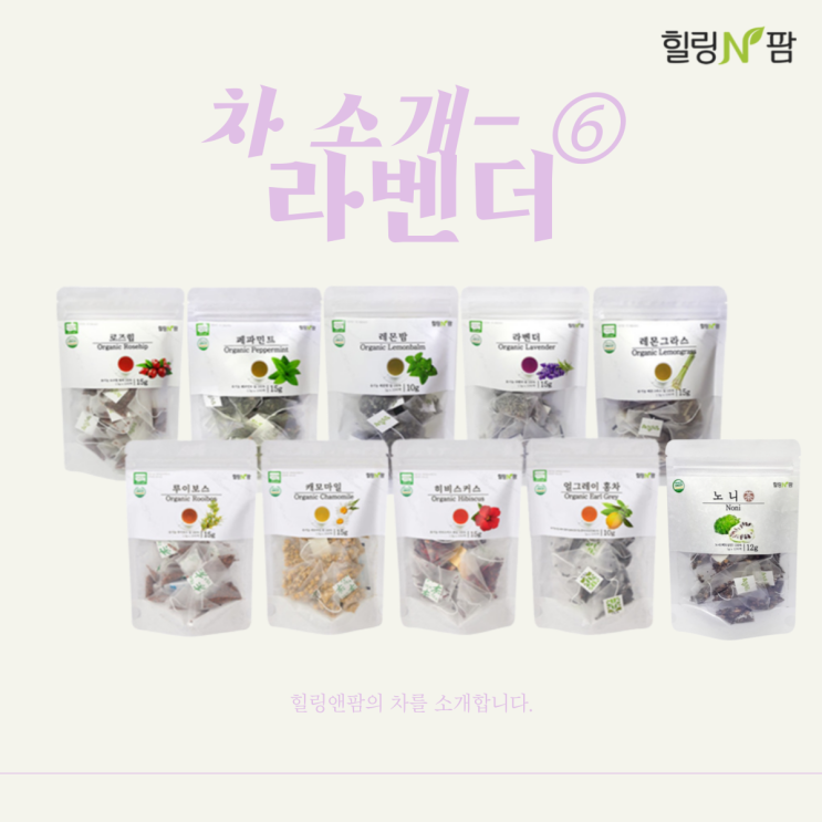  [티백차] 라벤더차, 라벤더, 라벤더차 효능, 라벤더차 부작용, 힐링앤팜 라벤더차