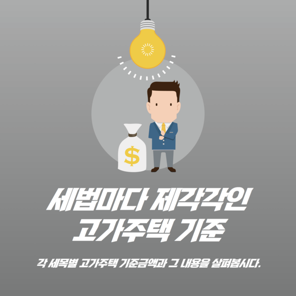  세목별 고가주택 기준 요약- 취득세, 종부세, 임대소득세, 양도소득세
