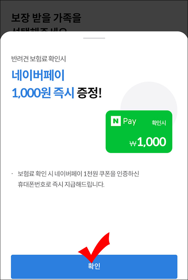 삼성화재 펫보험료확인 이벤트(네페 1,000원 100%)전원증정,즉시