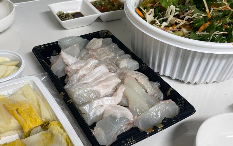  [전주맛집]광어 땡길 땐 무조건 여기, 백김치새싹막회 우아본점 포장배달 후기