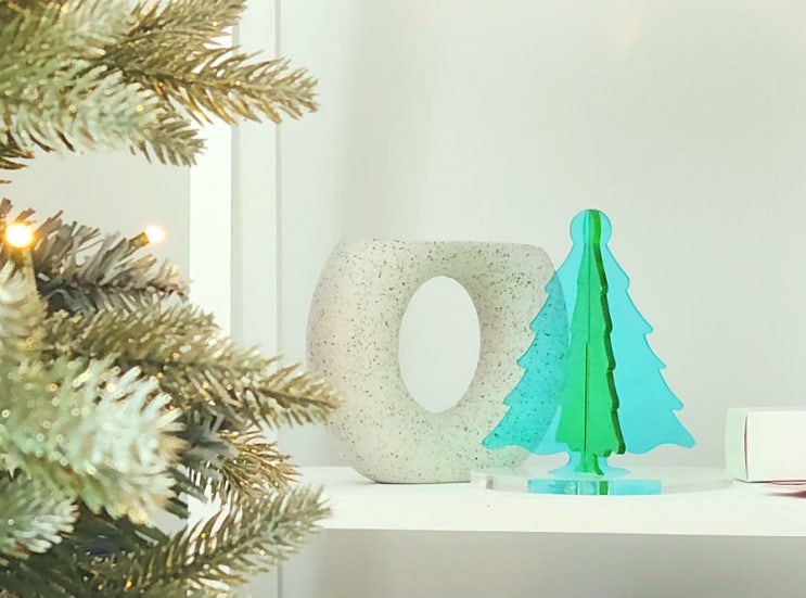 아크릴 크리스마스트리 인테리어 장식 디자인 스튜디오 투명 크리스마스 소품