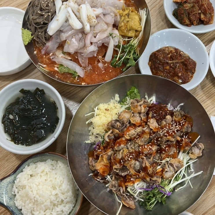  삼성현대백화점맛집 목포명가 꼬막비빔밥 활어물회