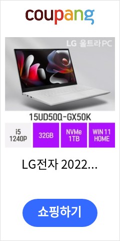 LG전자  2022 울트라PC 15UD50Q-GX50K - 15인치 가볍고 휴대하기 좋은 사무용 인강용 대학생 추천 노트북, Win11 Home,  32GB, 1TB 이달에만 가능