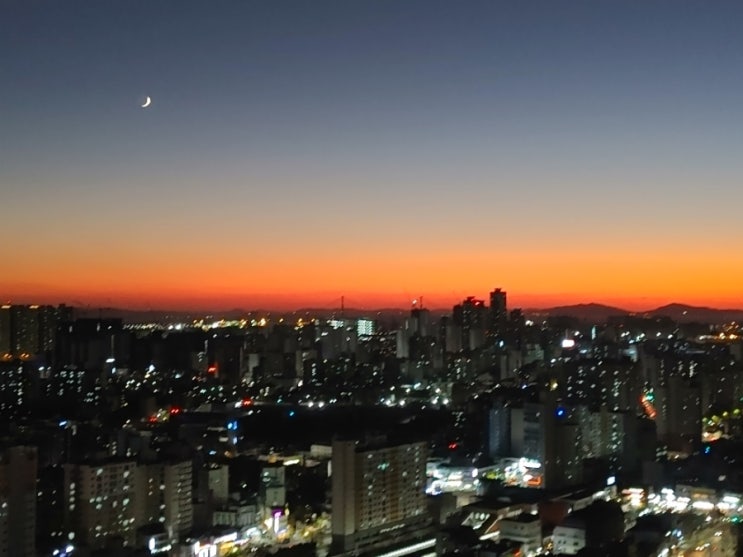  아름다운 저녁밤하늘