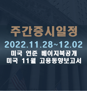  주간증시일정2022.11.28~12.02